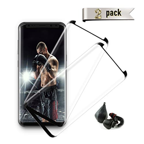 Aexagon Screen Protector for Galaxy S8 Plus, 2-Pack Full Coverage Premium Tempered Glass [Scratch Resistan] [HD Clear] [3D] [Anti-Bubble] Screen Film for Galaxy S8 Plus (S8 Plus - 2Pack)