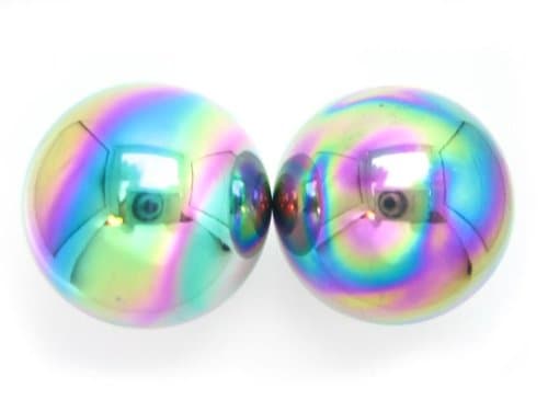 Rainbow Chrome Baoding Balls 1.7" (43mm)