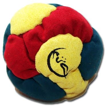 Flames 'N Games 6 Panel Hacky Sack - Green/Red/Yellow