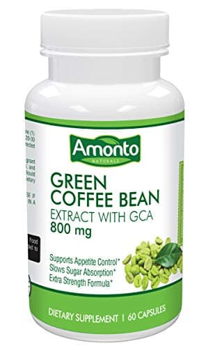 Green Coffee Bean Extract with GCA 60 Caps- Max Strength Natural Green Coffee Bean with 50% Green Coffee Antioxidant for Weight Loss | Maintains Normal Blood Sugar Levels