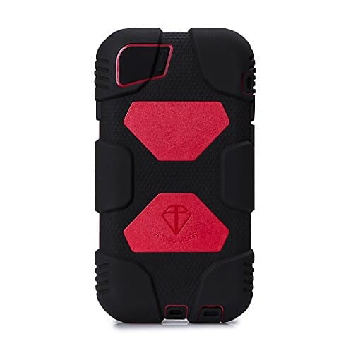 Iphone 6 Case, Aceguarder® New Hot [Shockproof] [Light Weight] [Rainproof] Extreme Duty Screen Protector Cover Case with Stand for Iphone 6 4.7 Inch (Black/red)