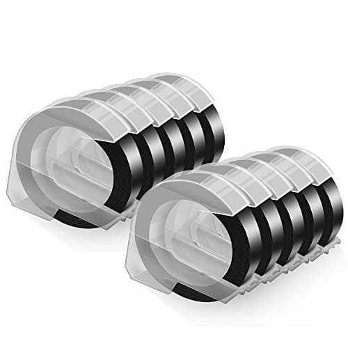 3/8 Labels for Dymo Organizer Xpress Pro Embossing Label Maker,White Print on Black/Red/Blue/Green/Yellow,2 Rolls each color,10 Rolls/Pack,Ship form USA