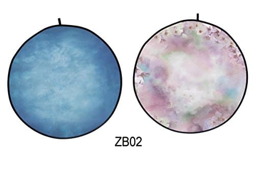 5x5ft Double-Sided Backdrop Twist Pop Out Muslin Background Panel with Carrying Case for Photography Studio Video Shooting