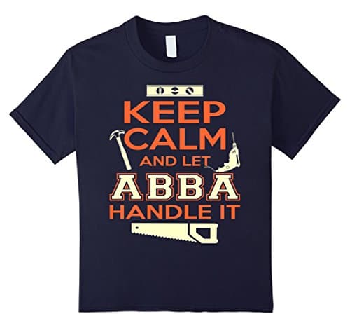 Kids Keep Calm And Let Abba Handle It Tshirt 12 Navy