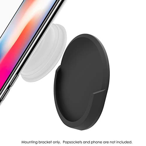 PopDock Pop Socket Car Mount - for Phone PopSockets Stand and Grips | Strongest & Most Durable PopSocket Holder | for Use in Car, Home, Office (Black)