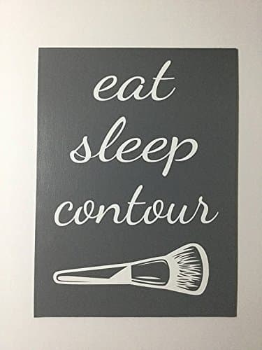 Flat panel painted canvas sign -makeup lover gift