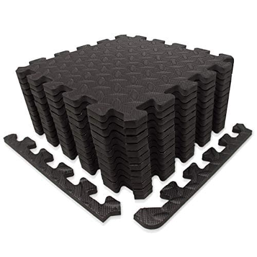 9HORN Exercise Mat/Protective Flooring Mats with EVA Foam Interlocking Tiles and Edge Pieces Suitable for Gym Equipment, Yoga, Surface Protection