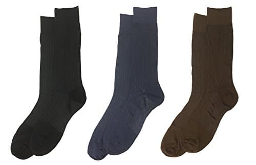 Picopi Men's 3 Pack Solid Color Nylon Silky Socks in Assorted Colors