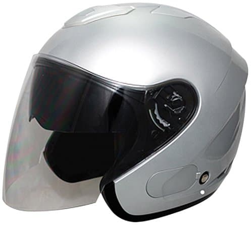 THH T-376 Open Face Helmet (Silver, X-Large)
