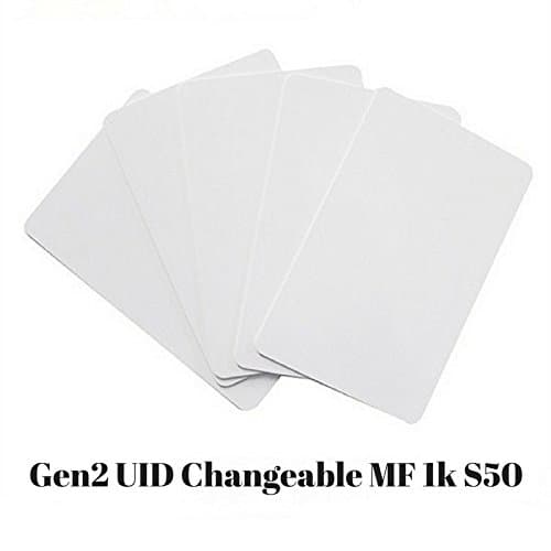 RFxSecure 1 Piece High Frequency Gen2 MF 1K White Card UID Changeable by