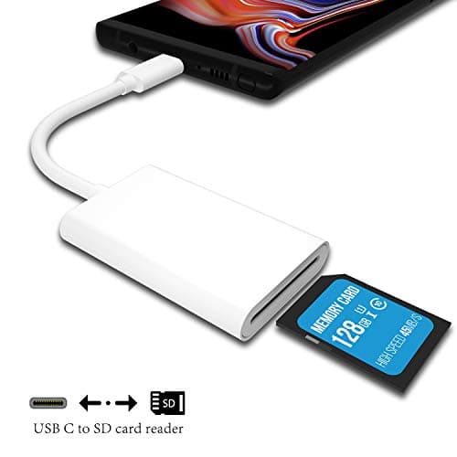 USB C SD Card Reader, UNOOE SD Card Reader Adapter High Speed for i Pad Pro, Mac Book Pro, Mac Book Air, USB C Tablet Support SDXC SDHC SD MMC