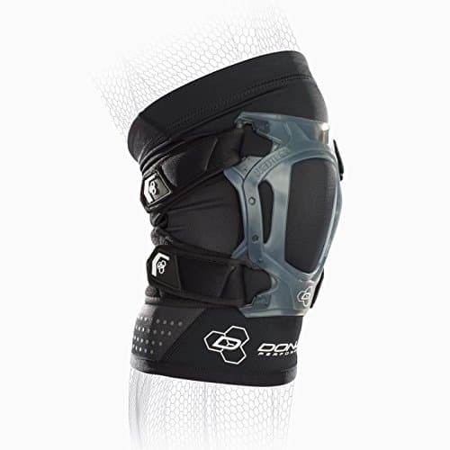DonJoy Peformance Webtech Short Knee Brace – Lightweight, Adjustable, Dual Silicone Support to Quad and Patellar Tendon, Ideal for Tendinitis, Chondromalacia, Osgood Schlatters, Patella Tracking Support for Running, Walking, Cycling, Water Sports, Lacrosse, Soccer