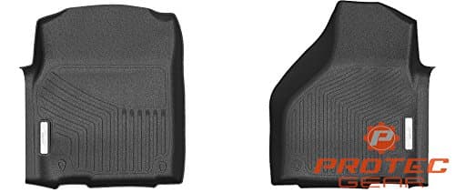 Protec Gear 2002-2018 Dodge Ram 1500 2500 3500 Front Row 3D Car Truck Floor Liner Mats All Weather 360 Degree Protection Multi-Dimensional Patented Non-Spill Dam and Digital Scanning Technology