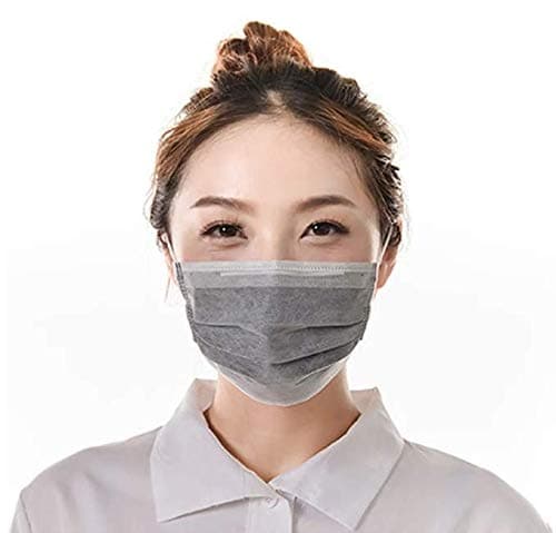 100 Pcs Masks Four Layer Activated Carbon Earloop Disposable Mask Filters for Work Home