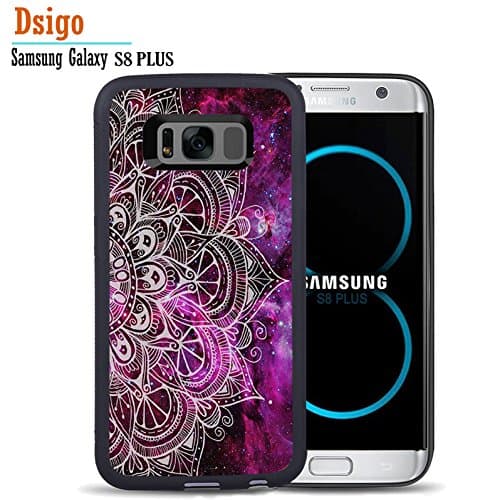 Galaxy S8 Plus Case, Samsung S8 Plus Black Case, Dsigo TPU Black Full Cover Protective Case for New Samsung Galaxy S8 Plus - Vintage purple nebula