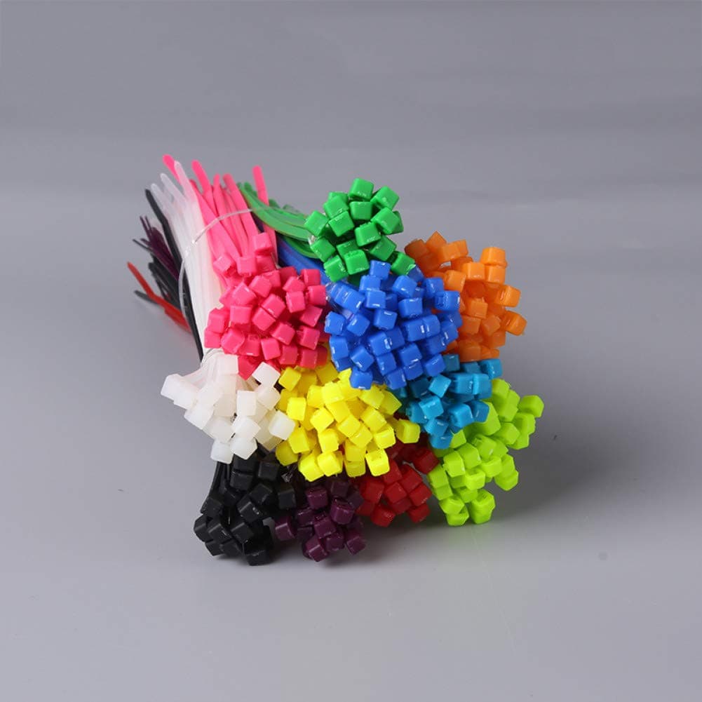 SUOYI Cable tie 100pcs 3.6 * 200mm Self-Locking Nylon Cable Ties Plastic Zip Tie Wire Binding Wrap Straps Tie,Purple