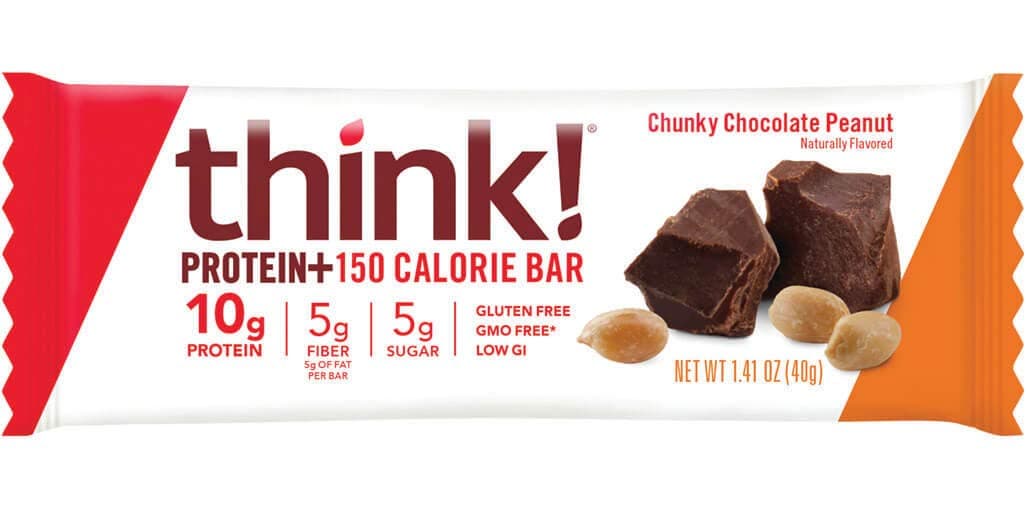 thinkThin Protein & Fiber Bars, Chunky Chocolate Peanut, 1.41 Ounce (20 Count)
