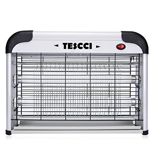 TESCCI - 20W Electronic Bug Zapper - Insect, Fly, Mosquito Killer and Zaps Other Insects Attracted by UV Light