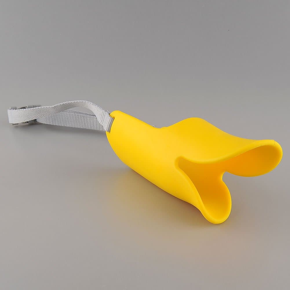 Pecute Pet Protection Dog Silicone Duck Bill Design Muzzle Adjustable Poodle Face Lip Mouth Duckbill Muzzle No Bite No Bark (Small)