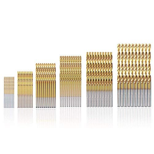 Xhuan 60pcs HSS Micro Drill Bit Set 1/1.5/2/2.5/3/3.5 mm Titanium Metal Twist Drill Bit Set Tools for Wood Plastic and Aluminum