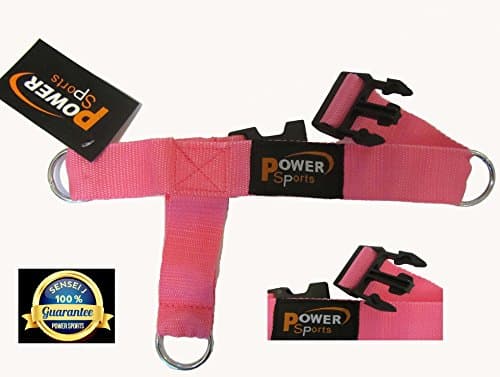 PINK 3-D Ankle/Foot Strap 3 -Ring Cable Gym Machine Attachment For Women Yoga, Pilates, LEG/FOOT/ANKLE Training/Fitness Strap (Sold Single)