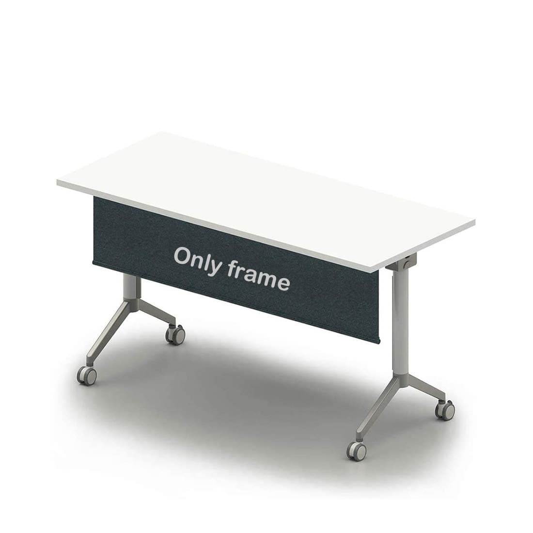 BonNoces & Beite Advanced Folding Training Table, Modern Style Multi-Function Office Meeting Table, 55-inch Large Computer Writing Desk Perfect for Office, Seminar and School (Frame Only)