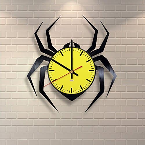 Spider Figure Vinyl Record Wall Clock - Get unique room wall decor - Gift ideas for youth and adults – Animals Unique Modern Art