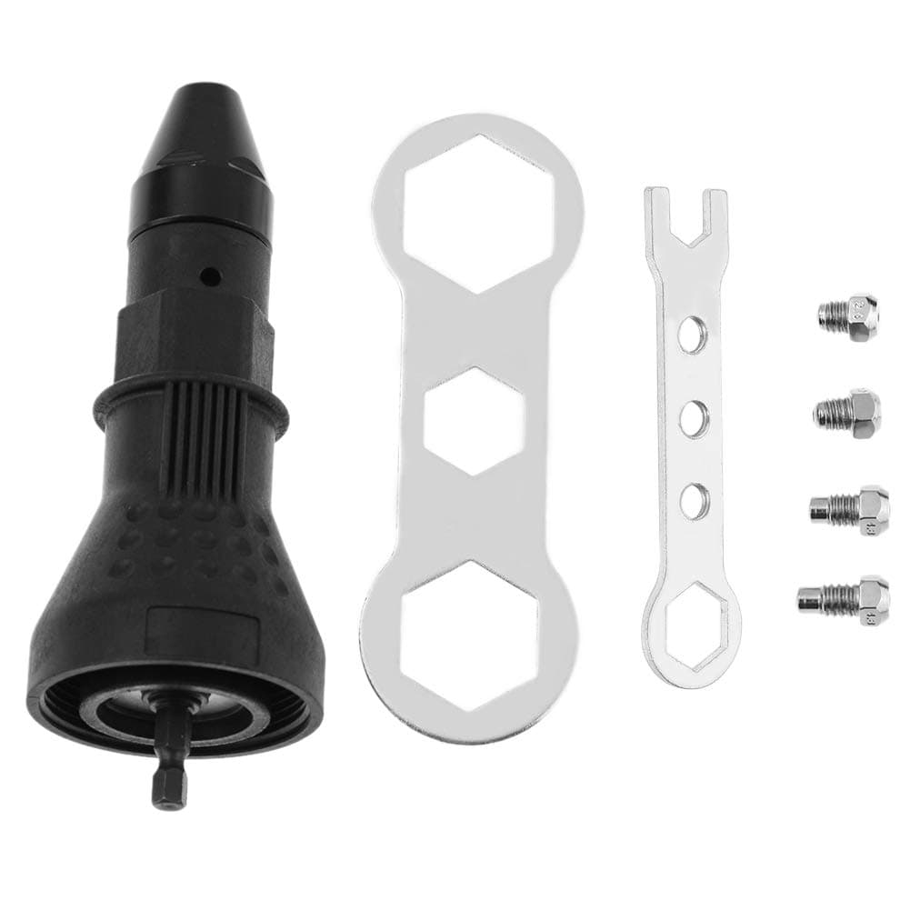 Electric Rivet Gun Drill Adapter Cordless Riveting Drill Adaptor Tool Kit Insert Nut Wrench Power Tool Accessories