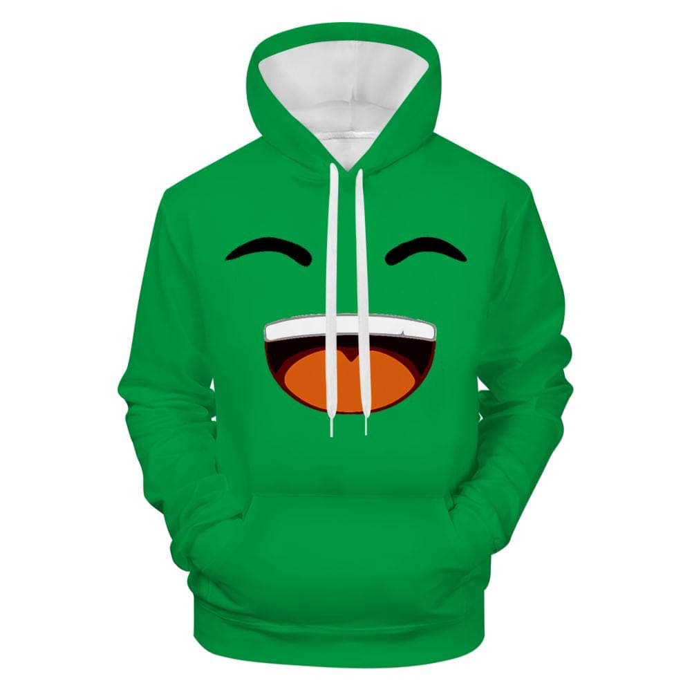 Men's Jelly Merch Funny Face 3D Print Drawstring Pockets Pullover Hoodie Long Sleeve Sweatshirt