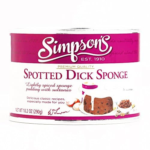 Simpsons Spotted Dick Pudding 10.5 oz each (2 Items Per Order, not per case)