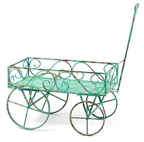 Deer Park IronworksTC103-BLU Garden Wagon, Large, Light Blue