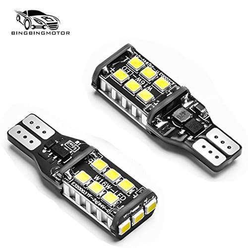 Extremely Bright Error Free 921 912 PX Chipsets 800 lumens W16W LED Bulbs，High Power 2835 15-SMD Chipsets Extremely Bright Error Free T15 for Back Up Lights Reverse Lights, 6000K White (Pack of 2)