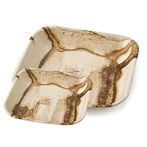 Leafware Square Plates Natural (10" &amp; 7") 25 Pack