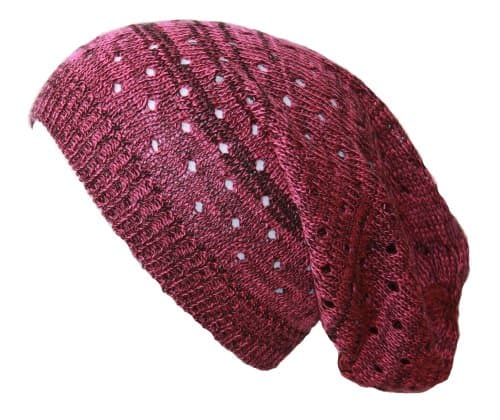 Light Weight Spring Slouch Beanie, Pink