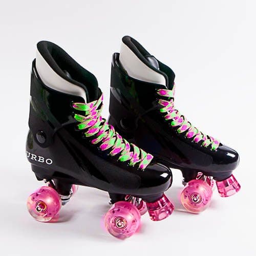 Ventro Pro Turbo Quad Roller Skates - Pink Light up/Flashing Wheels - Customized By Oli's