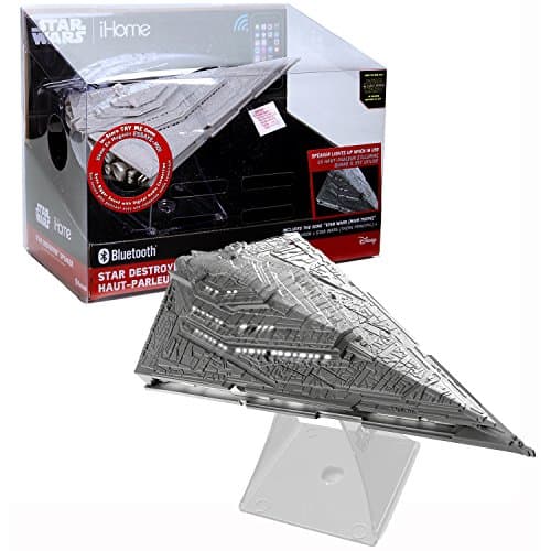 eKids iHome Star Wars Series Bluetooth Speaker with Base - STAR DESTROYER Speaker with Light Up Feature and Star Wars Main Theme
