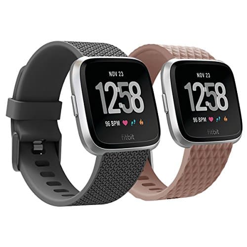 Hanlesi for Fitbit Versa Strap, Special Design with Two Patterns Adjustable Replacement Sport Wrist Band for Fitbit Versa Smart Watch