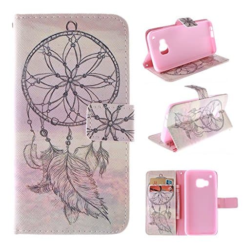 M9 Case HTC M9 Case HTC One M9 Flip Kickstand Case,Bat King White Wind Chimes Pattern Premium Leather Wallet Flip Kicstand Case Cover With Magnetic Closure For HTC One M9