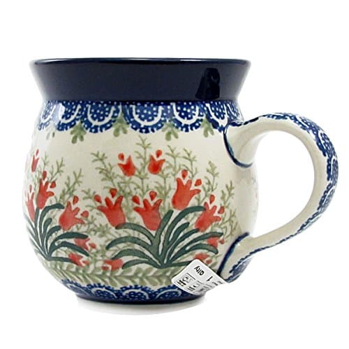 Polish Pottery 11 Ounce Bubble Handmade Mug Traditional Pattern 070-1431