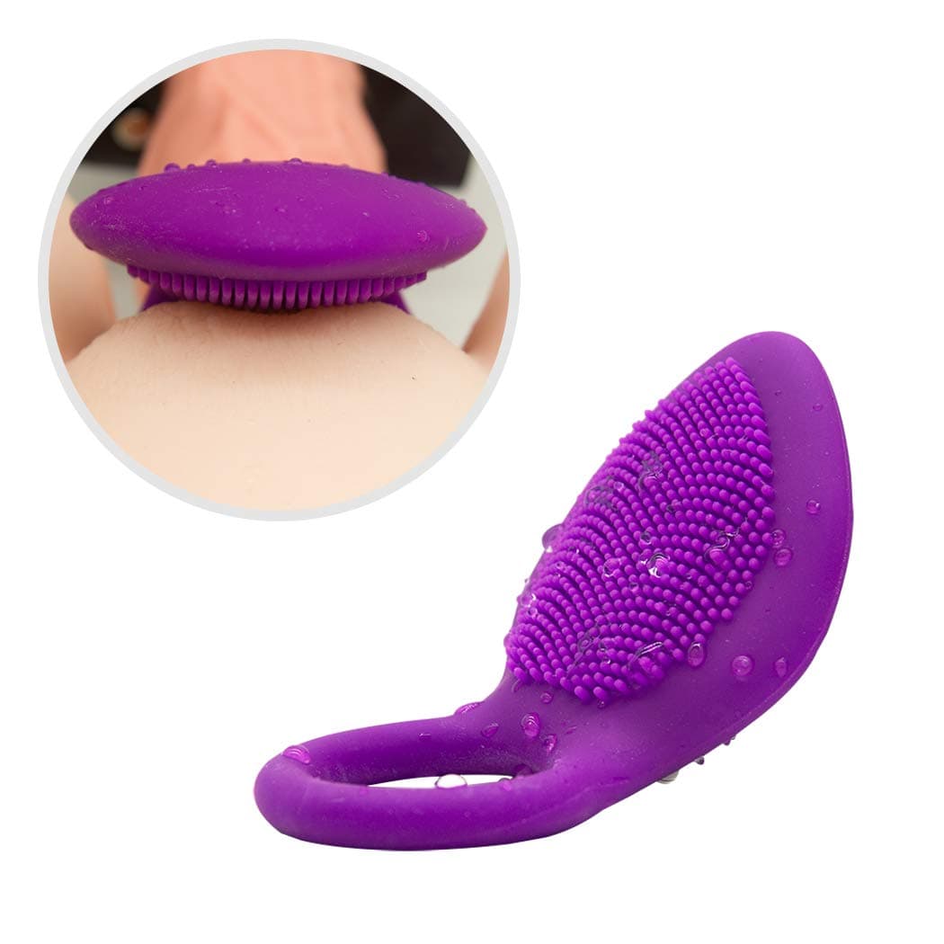 Remote Control Strong Vibration Delay Ring with 10 Modes Silicone Powerful Massage Ring