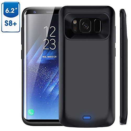 Galaxy S8Plus Battery Case External 5500mAh Protective Portable Power Charging Juice Pack (200% Extra) Black 6.2" inch
