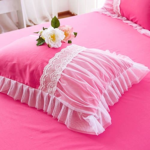 Cotton lace Princess pillowcase/Single pillowcase cotton solid color-C 47x74cm(19x29inch)