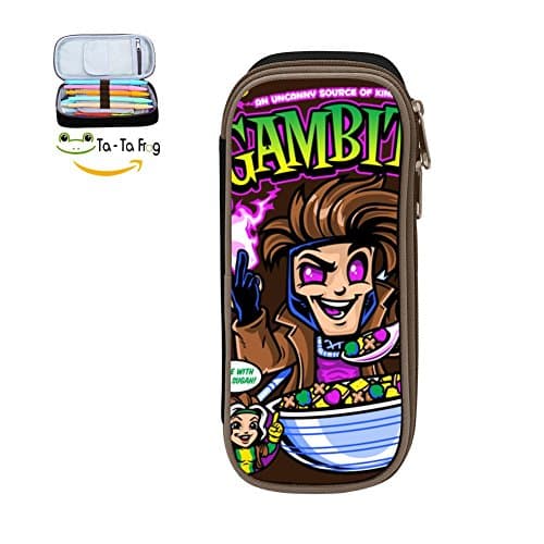 Gambites Cereal Pencil Case Pen Bag Makeup Pouch Durable Students Print Girls Stationery With Double Zipper