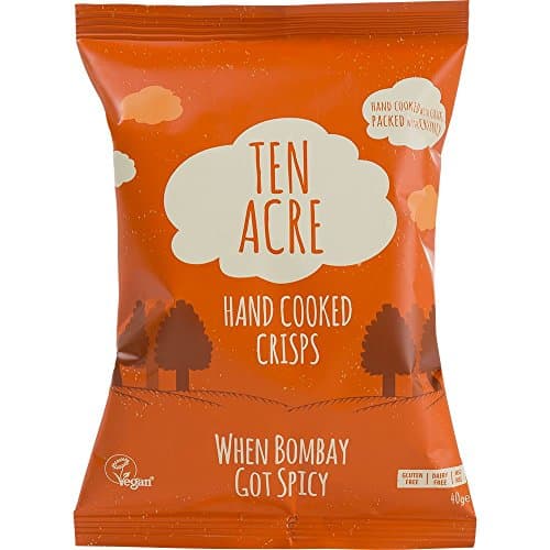 (6 PACK) - Ten Acre When Bombay Got Spicy Hand Cooked Crisps | 40 x 18g x | 6 PACK - SUPER SAVER - SAVE MONEY
