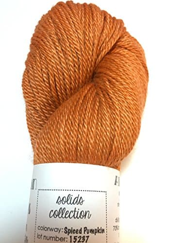 Artisan Yarns Hand Dyed Alpaca Silk Yarn, Solid Spiced Pumpkin, Dk Weight, 100 Grams, 245 Yards, 70/30 Baby Alpaca / Mulberry Silk