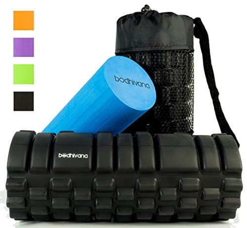 2 in 1 Deep Tissue Foam Rollers for Muscles - Trigger Point Foam Roller for Workout Pain, Cellulite, Lactic Acid &amp; Migraines - Ideal Myofascial Release Roller, Flexor Hip Roller &amp; Shin Splints Roller
