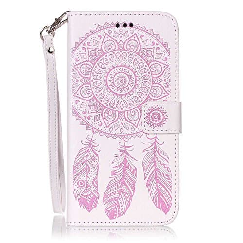 iPhone 7 Plus Case, iPhone 7 Plus Wallet Case, PS Hunters Embossed Dreamcatcher PU Leather Flip Stand Cover Case with Card Slot Flap Closure Lanyard for iPhone 7 Plus