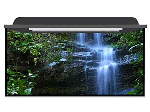 Deep Blue Themes Waterfall Steps Aquarium Background (10-20 Gallons (24Wx20H))