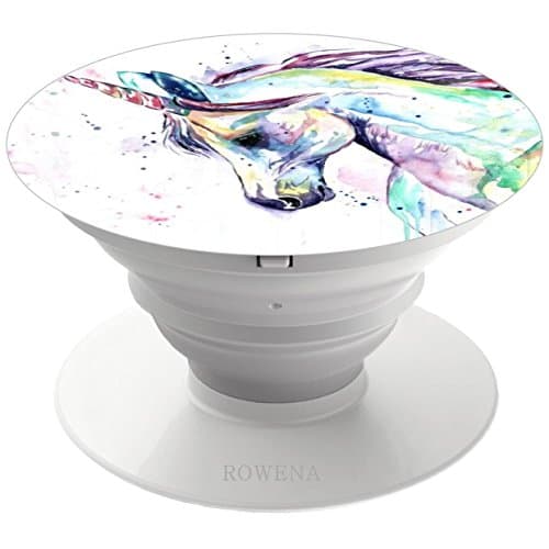 Multi Function Cell Phone Holder.Expanding Stand and Grip Mount Holder--Rainbow Unicorn