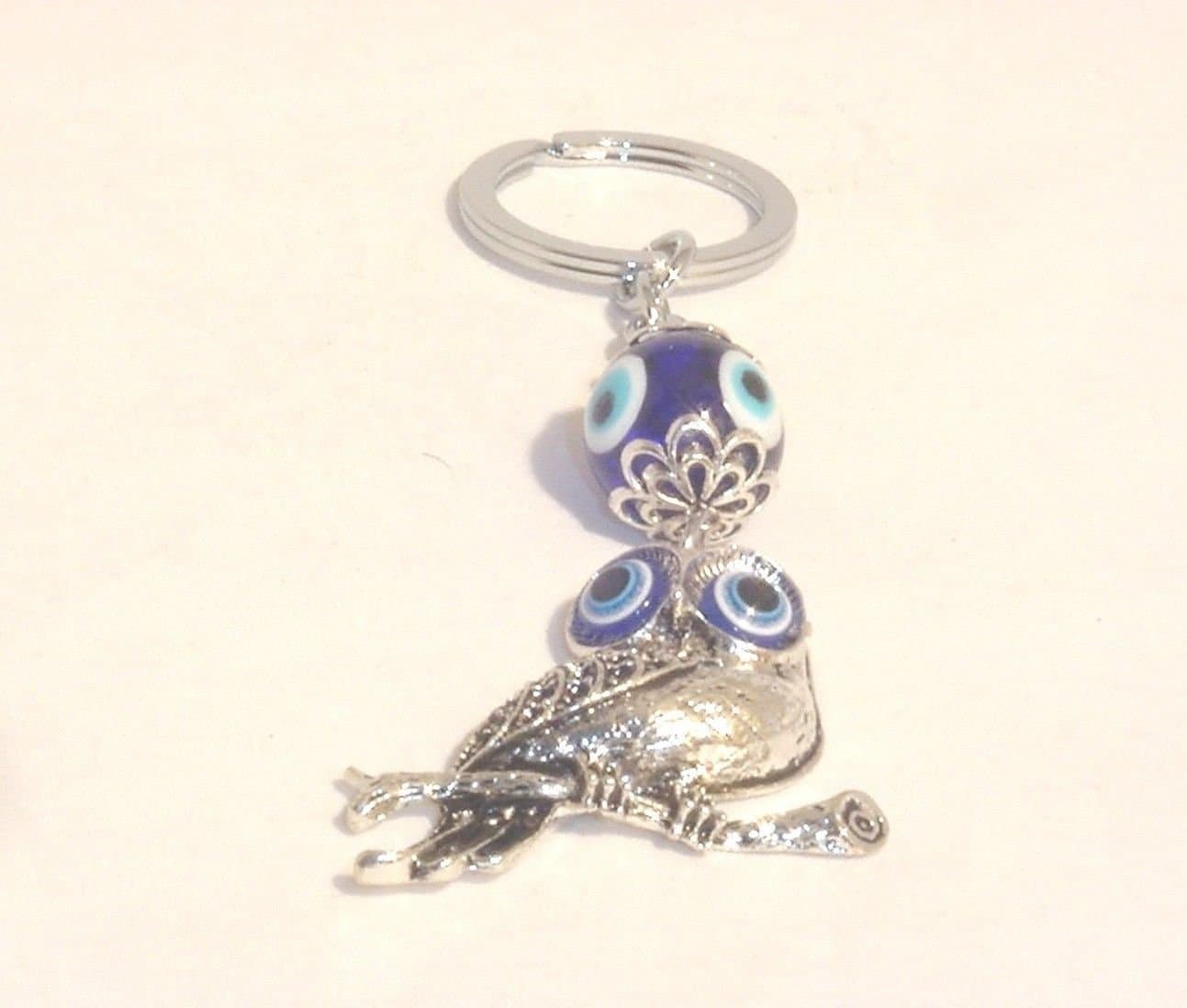 Evil Eye Talisman Key Ring Owl Each